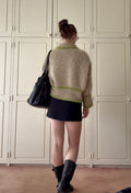 a staple knit - tan/green (made to order)