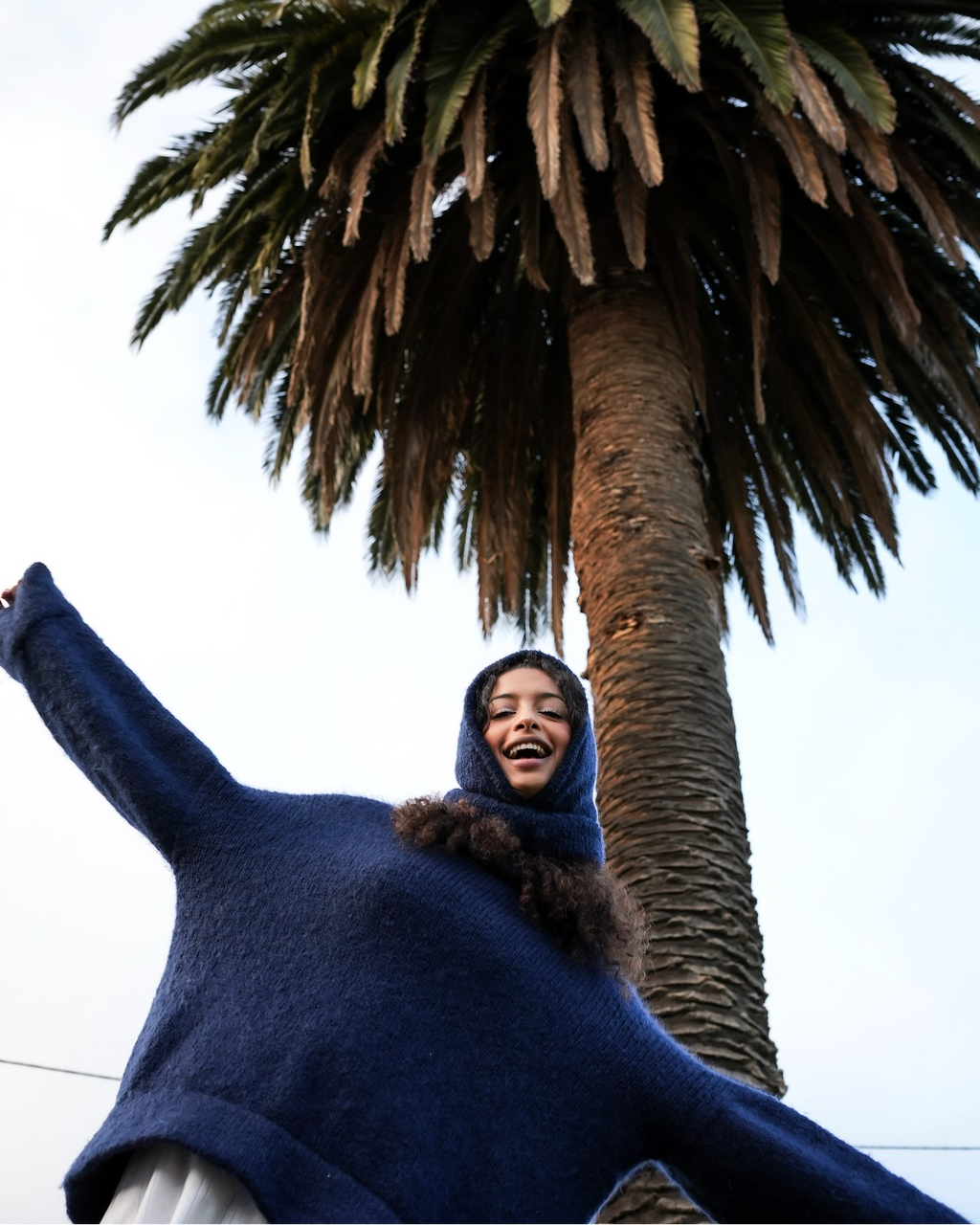 a slouchy knit - navy (made to order)