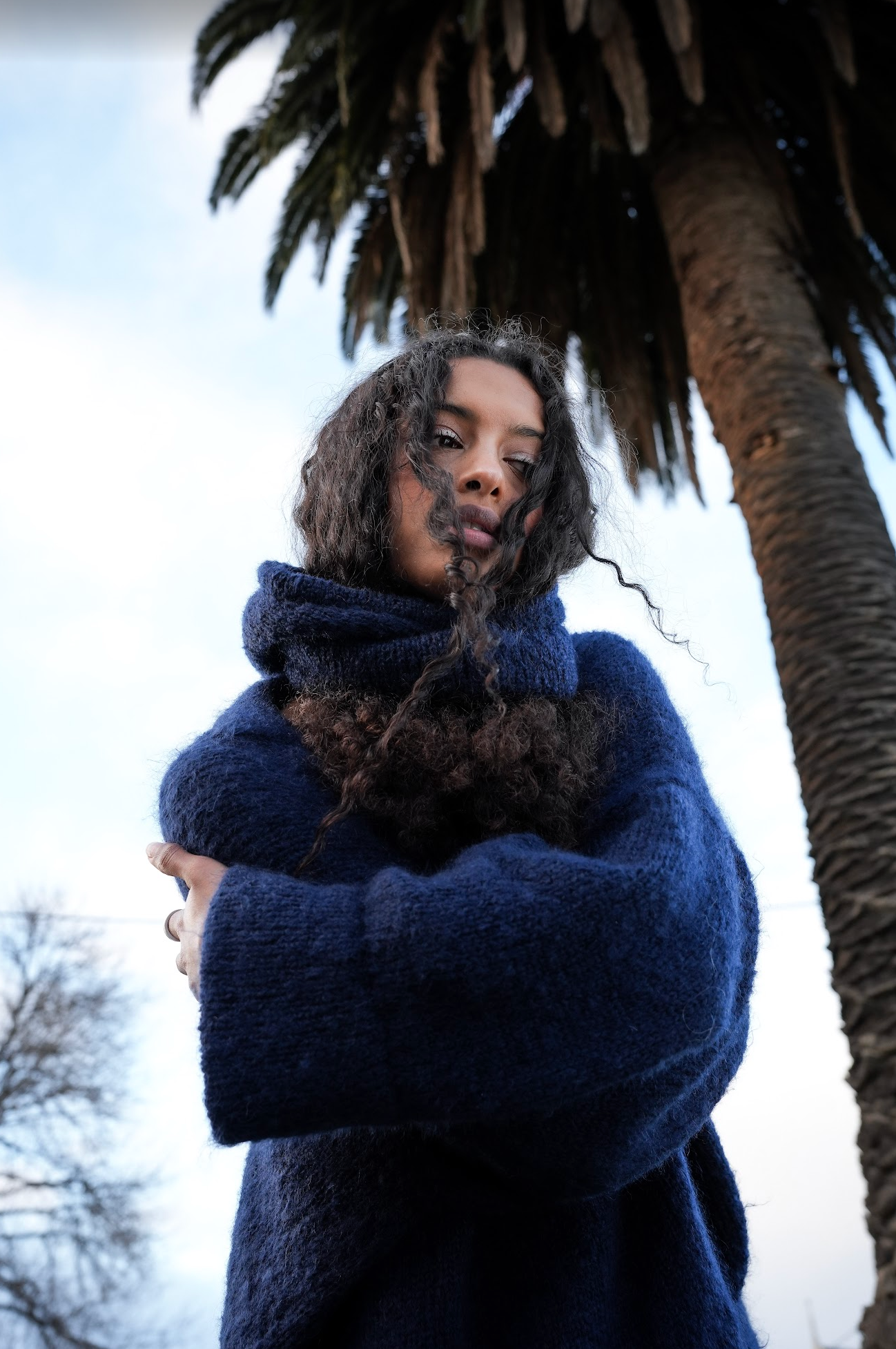 a slouchy knit - navy (made to order)
