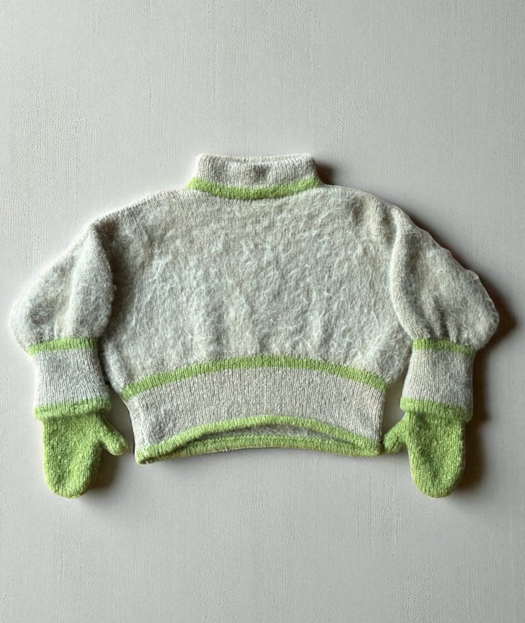 a staple knit - tan/green (made to order)